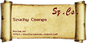 Szuchy Csenge névjegykártya